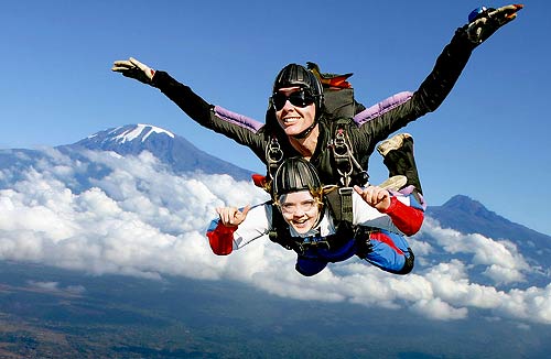 sky diving