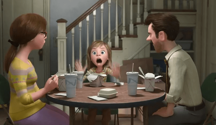 Riley meledak di hadapan kedua orangtuanya.